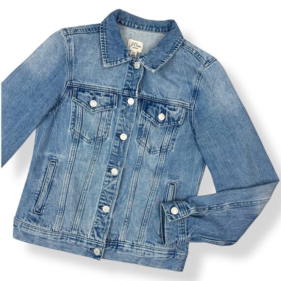J. CREW light blue wash fitted denim jacket - Picture 11 of 16
